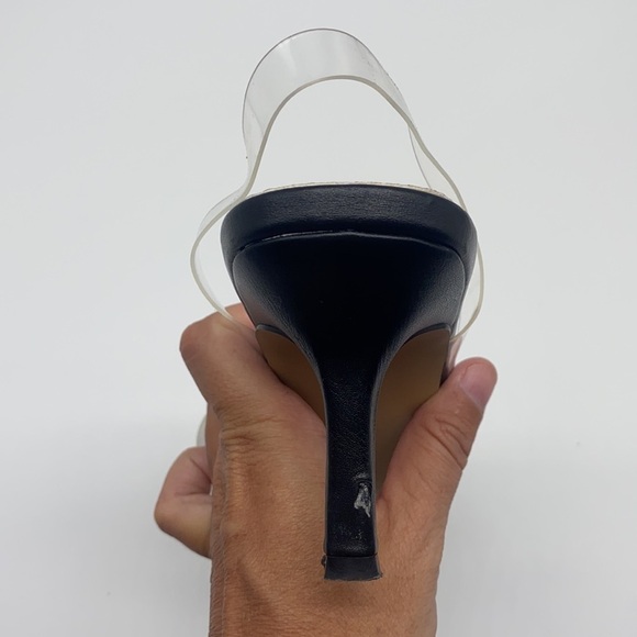 French Connection - Clear Straps Black Heels Size 6 - Picture 5 of 14